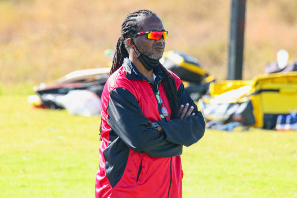 20211115 East coach Linden Fraser watches from the boundary